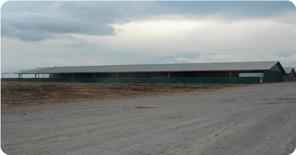 long wide low industrial building