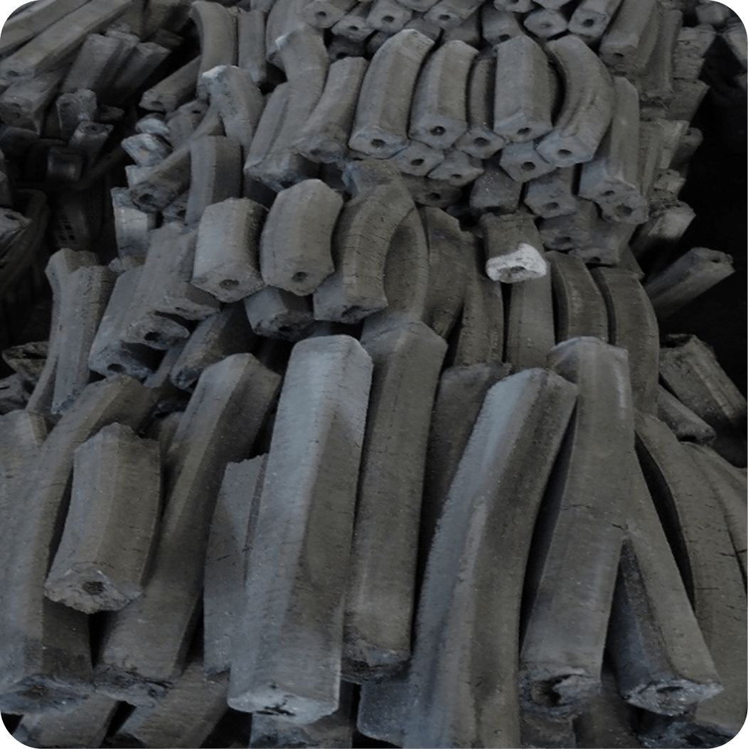 carbonised Sawdust or Napier Briquettes charcoal